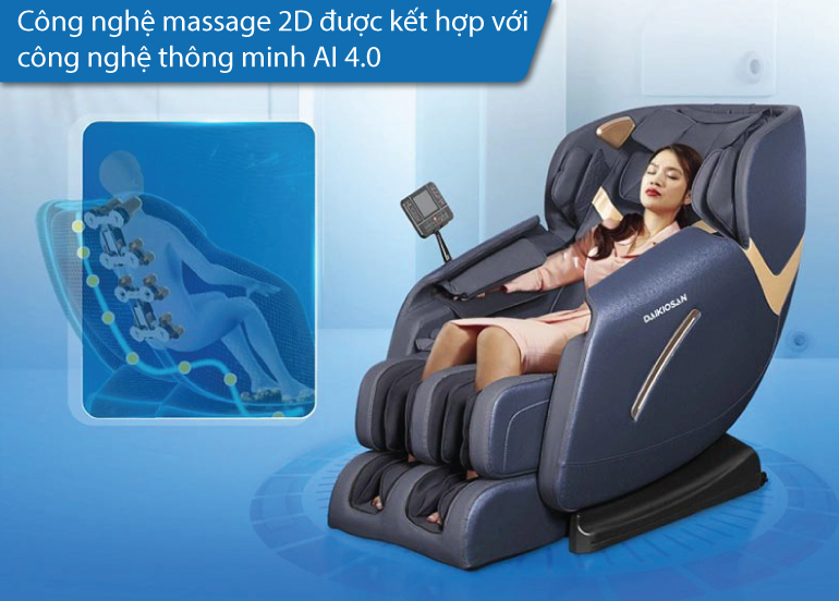 Công nghệ massage 2D được kết hợp với công nghệ thông minh AI 4.0