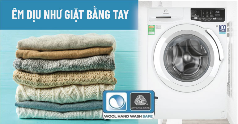 Chu trình giặt đồ len nhẹ nhàng với EWF9025BQWA