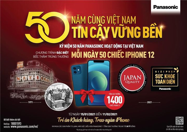50 năm cùng Việt Nam tin cậy vững bền – Tri ân khách hàng, trao ngàn iphone