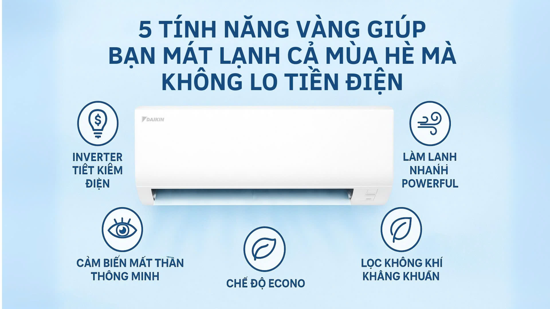 5 Tính Năng Nổi Bật Của Điều Hòa Daikin Giúp Tiết Kiệm Điện Mùa Hè