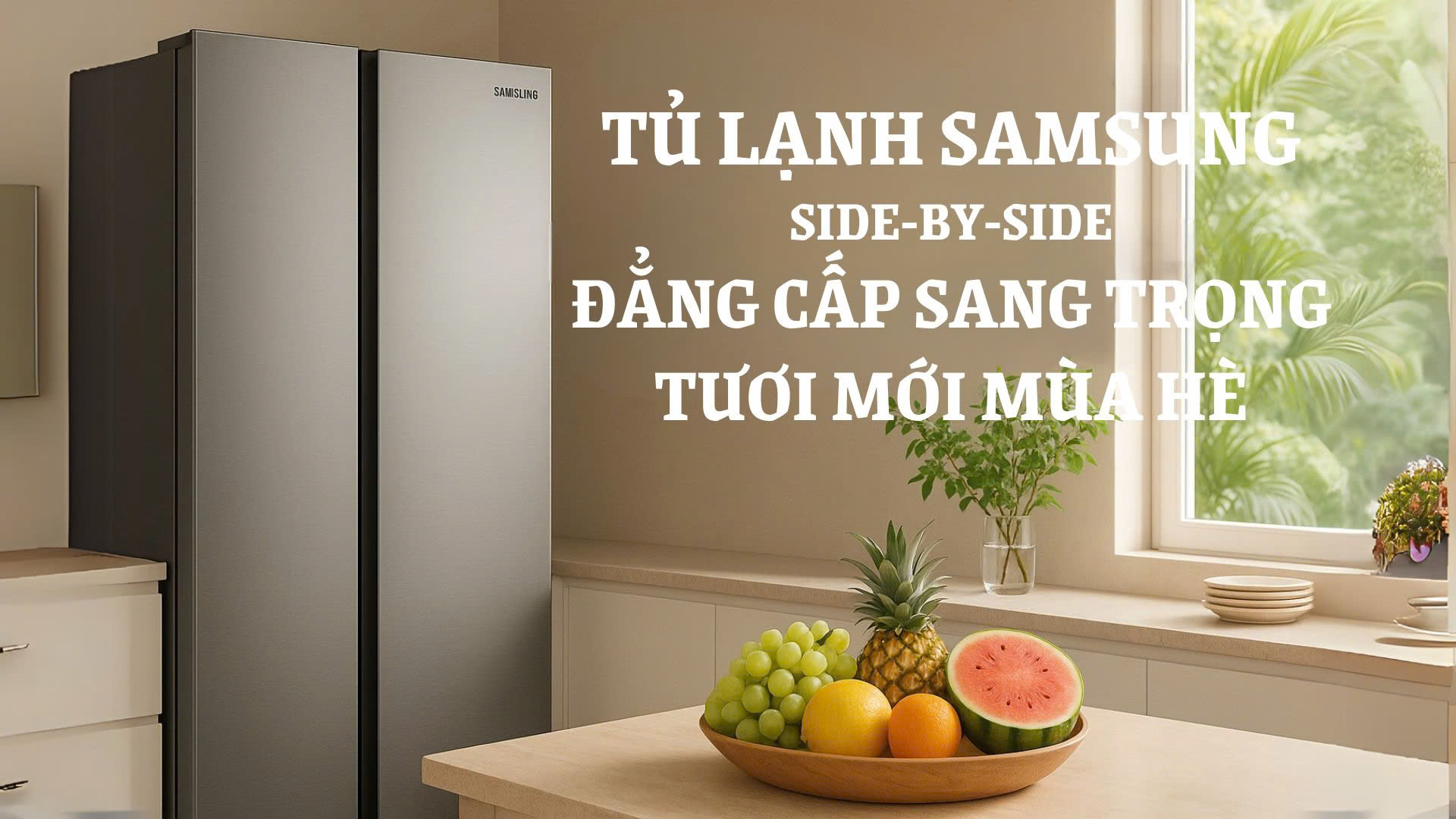 Tủ Lạnh Samsung Side-by-Side: Đẳng Cấp Sang Trọng, Tươi Mới Mùa Hè 