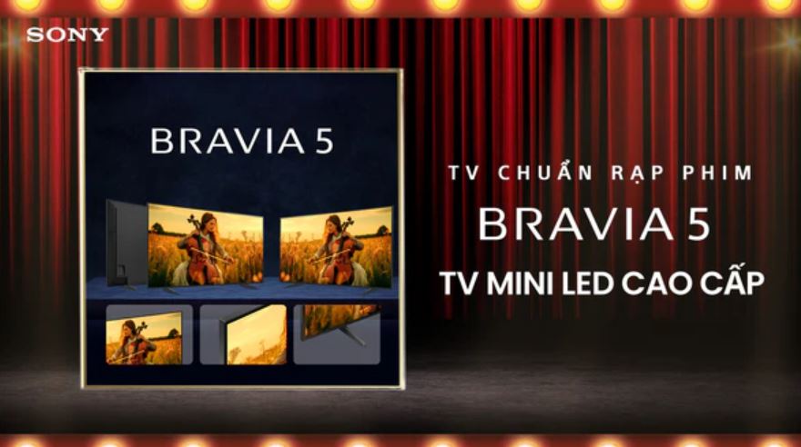 TV Sony BRAVIA 5 2025: MiniLED Cao Cấp Với Công Nghệ AI Đột Phá