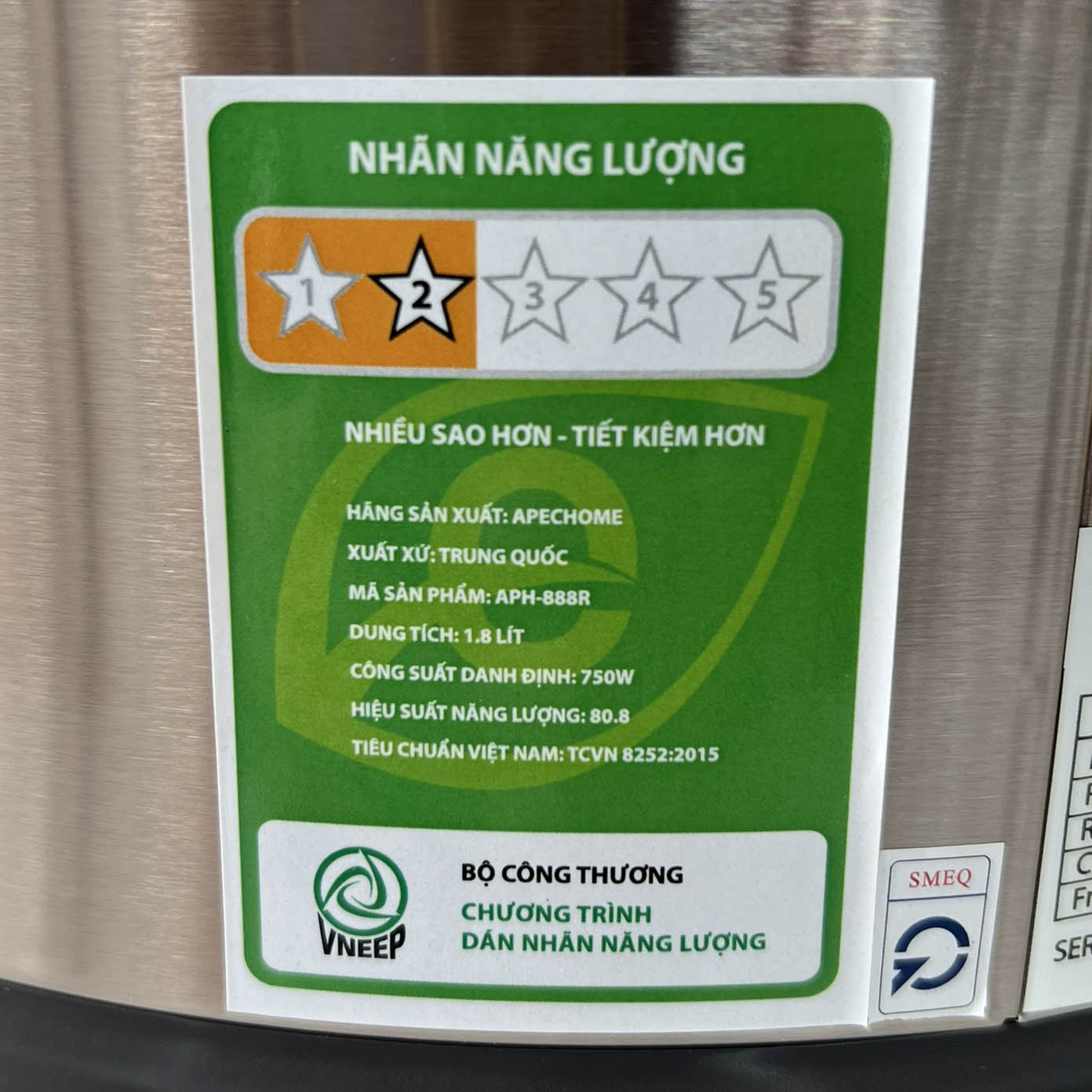Nồi cơm điện 1.8 lít Apechome APH-888R