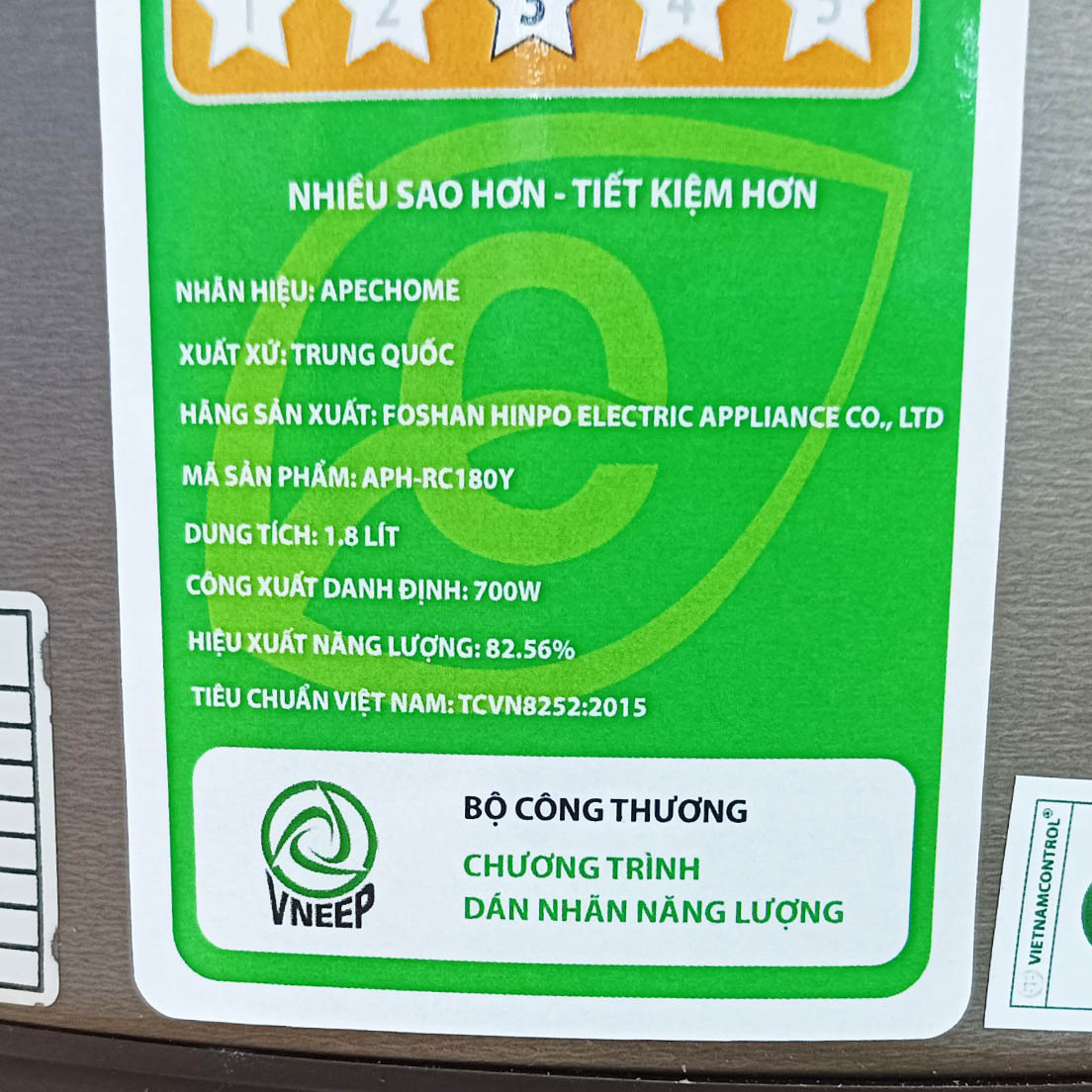 Nồi cơm điện 1.8 lít Apechome APH-RC180Y