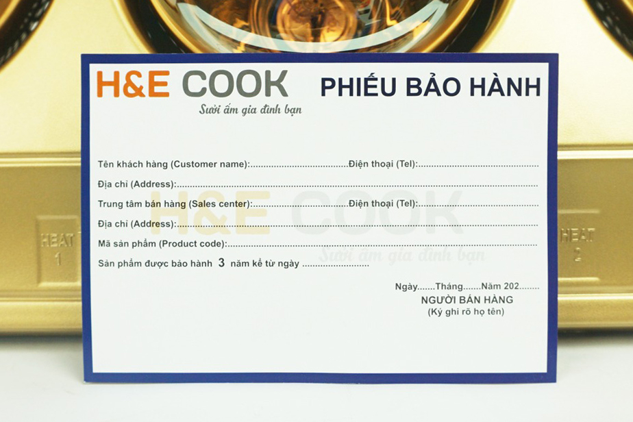 Đèn sưởi nhà tắm H&E COOK 2 bóng HE02D