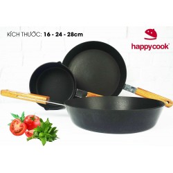Bộ nồi chảo 3 chiếc đáy từ HappyCook lava HC-03LVC