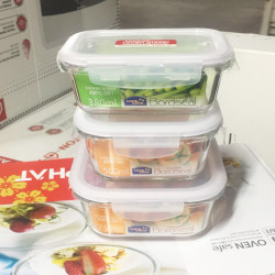 Bộ 3 hộp thủy tinh Lock&lock LLG422S3WS-HP