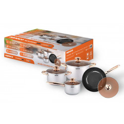 Bộ 3 nồi 1 chảo inox 304 Nanoco NCWS850