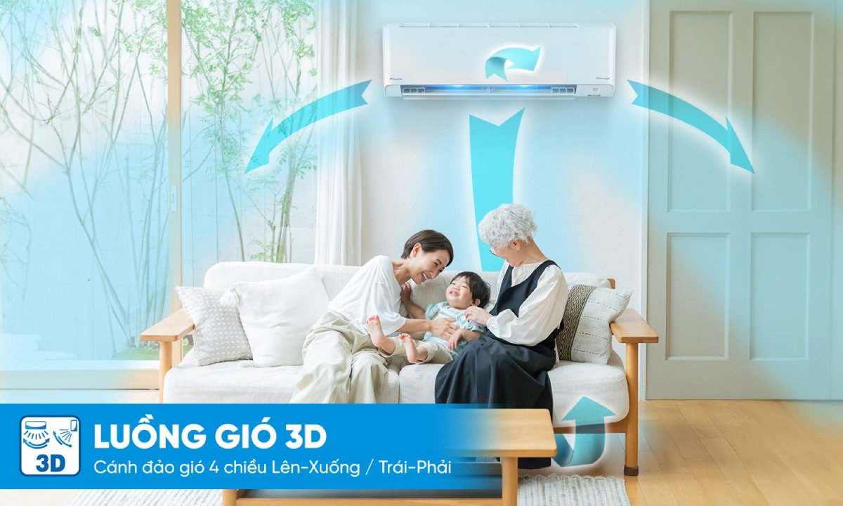 Luông gió 3D trên điều hòa LG IFC18M1
