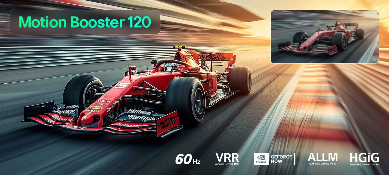 tần số quét nâng cao lên đến 120Hz