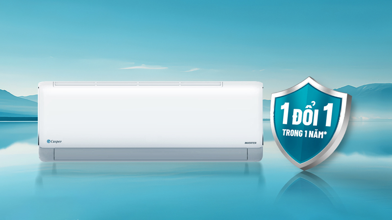 Casper triển khai chính sách bảo hành 1 đổi 1 trong 1 năm đối với các dòng điều hòa dân dụng
