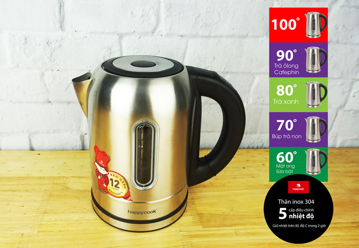 Ấm siêu tốc Happycook 1.7 lít HEK-171SD