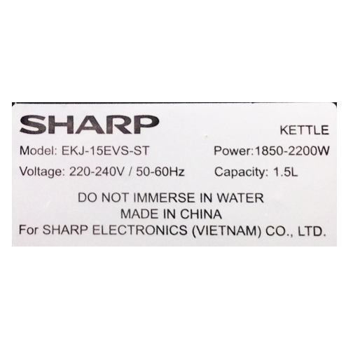 Ấm siêu tốc Sharp 1.5 lít EKJ-15EVS-ST