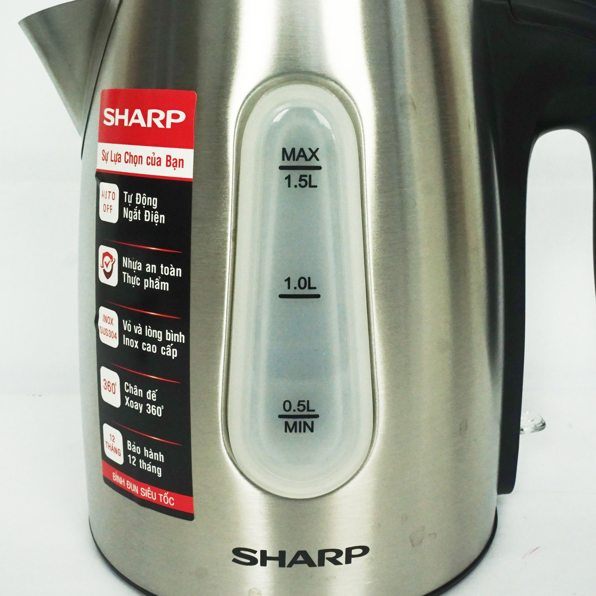 Ấm siêu tốc Sharp 1.5 lít EKJ-15EVS-ST