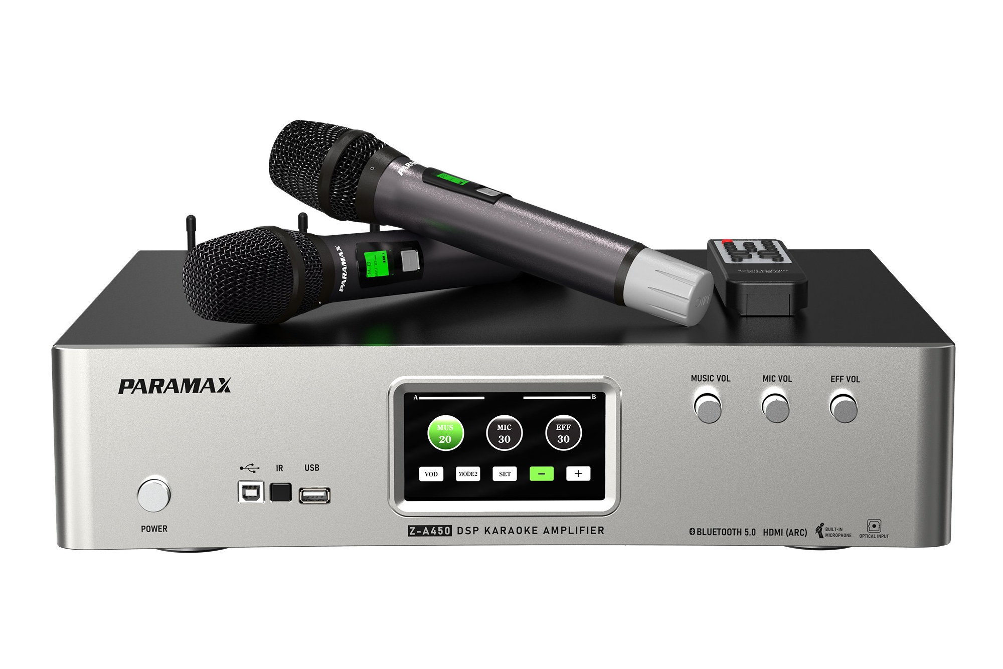 Amply karaoke Paramax tích hợp vang số và Micro không dây Z-A450