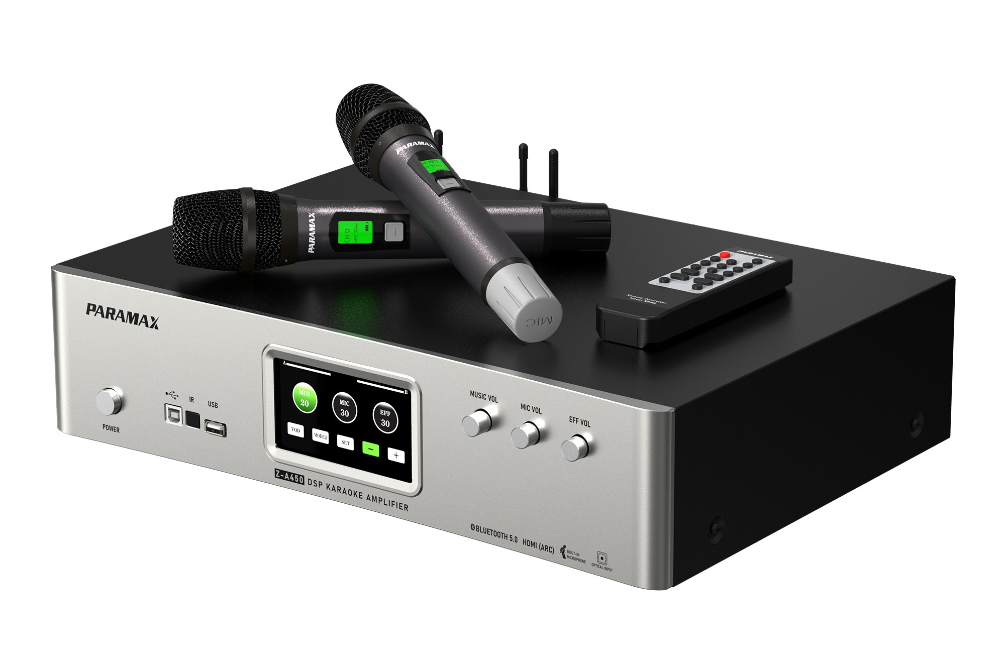 Amply karaoke Paramax tích hợp vang số và Micro không dây Z-A450