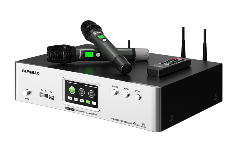 Amply karaoke tích hợp vang số và Micro không dây Paramax EURO A700