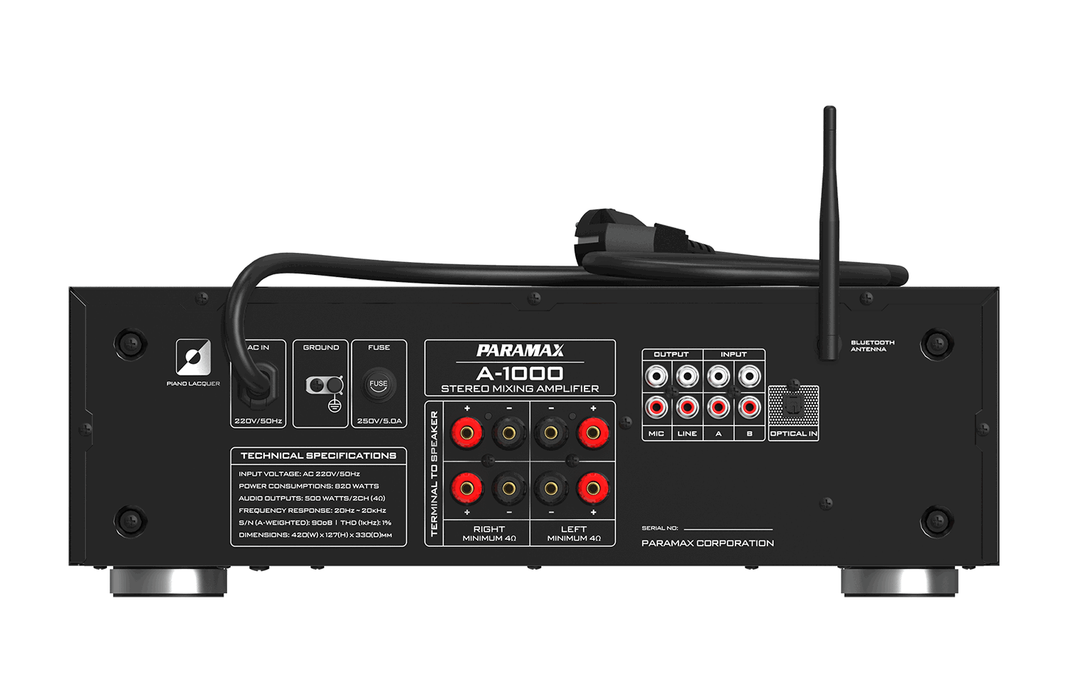 Amply Karaoke tích hợp Micro không dây Paramax A-1000