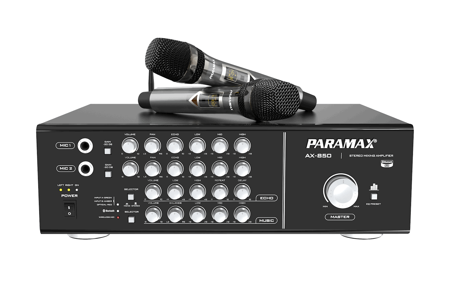 Amply Karaoke tích hợp Micro không dây Paramax AX-850