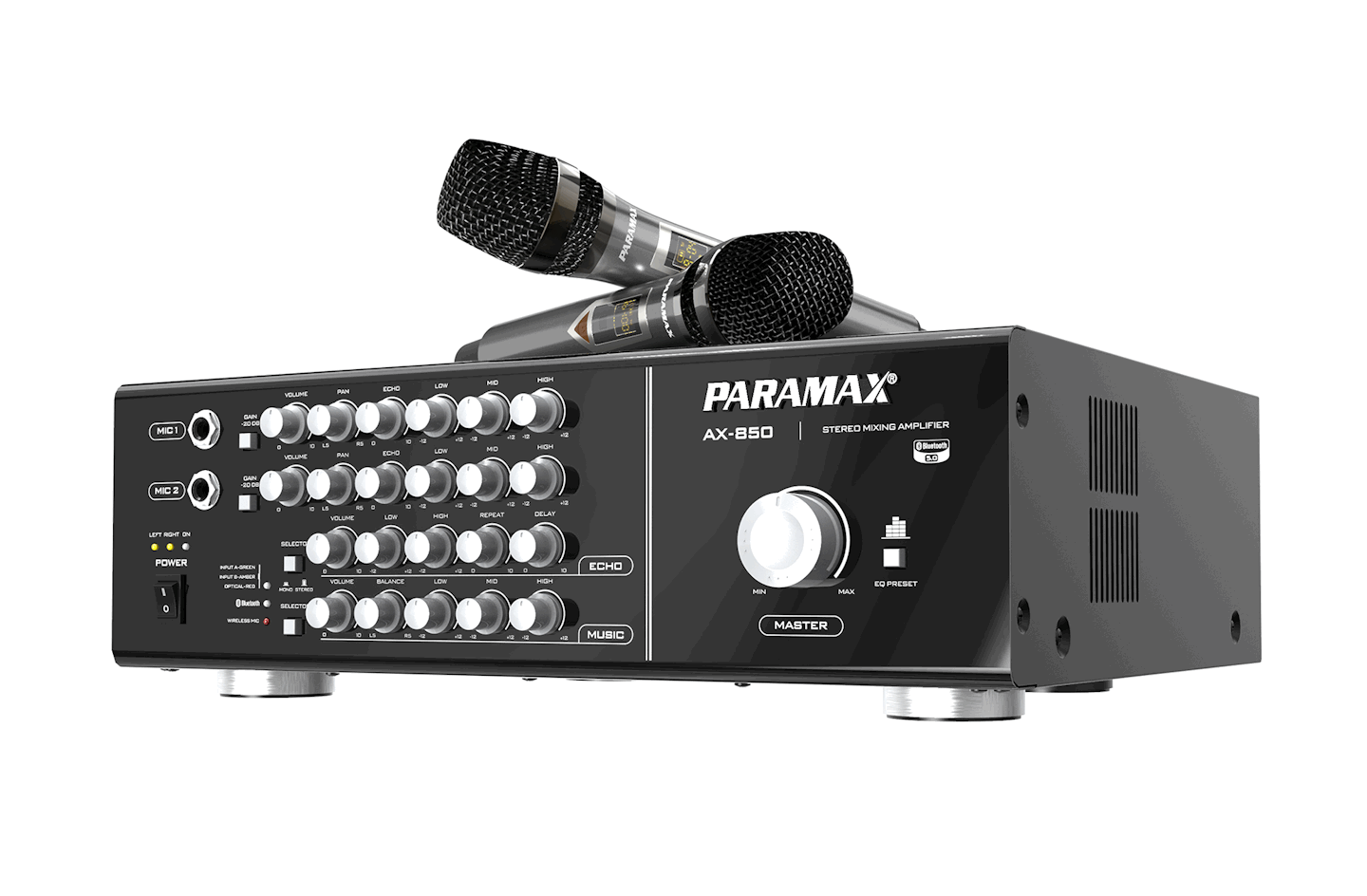 Amply Karaoke tích hợp Micro không dây Paramax AX-850