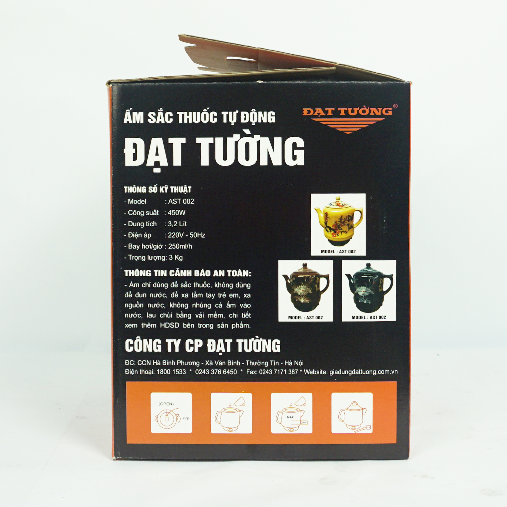 Ấm sắc thuốc Đạt Tường 3.2 lít AST002