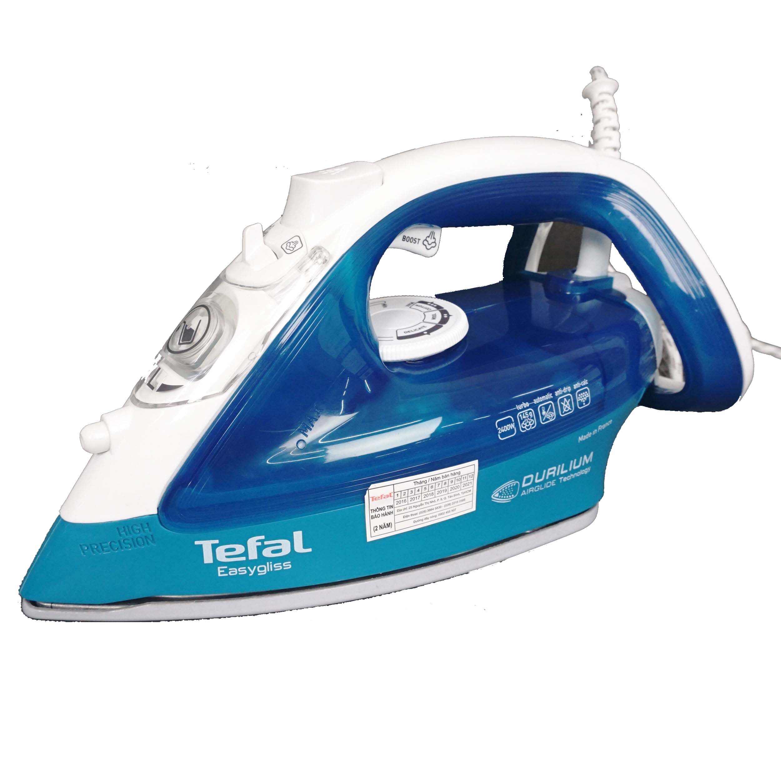 Bàn là hơi nước Tefal FV3965 công suất 2400W