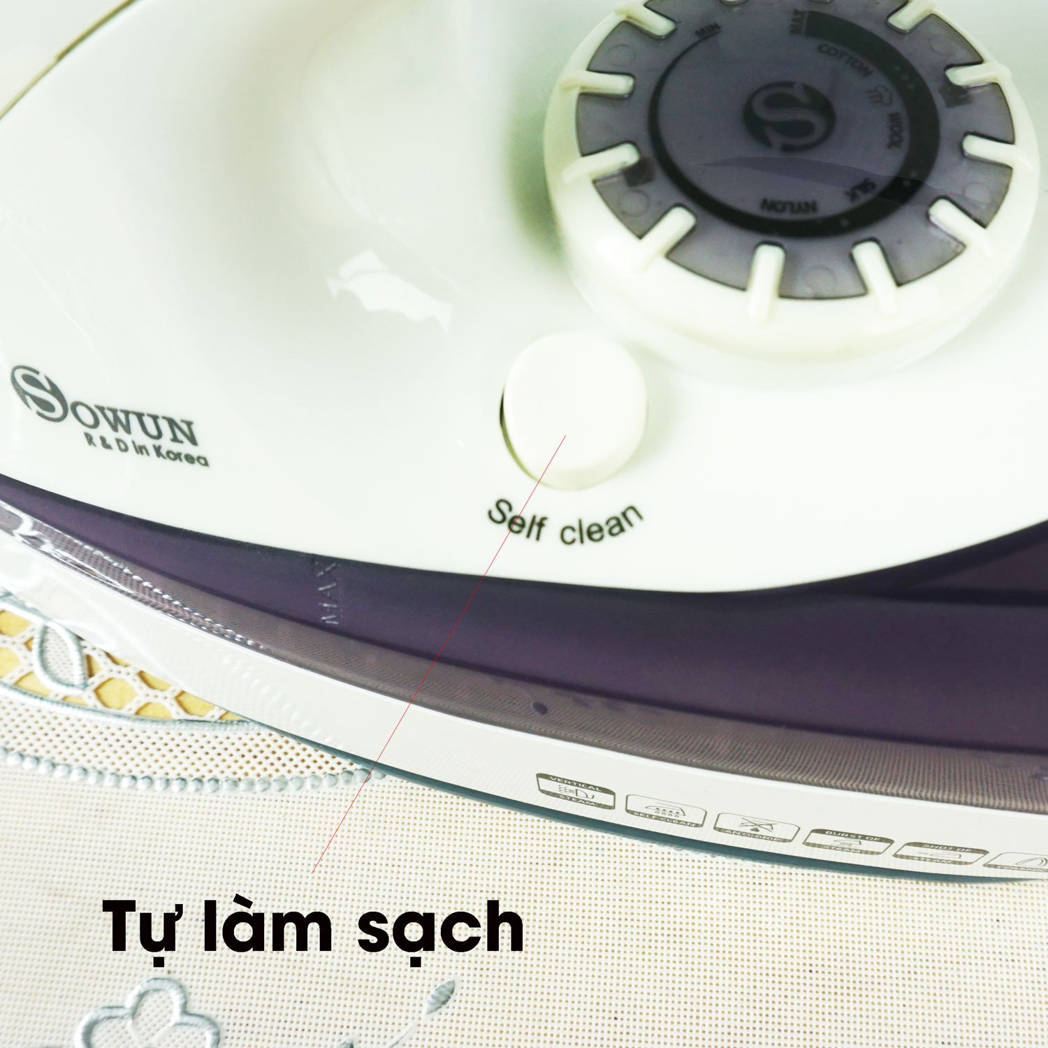 Bàn là hơi nước Sowun SW408 công suất 1900W