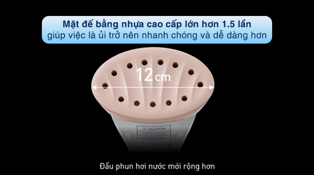 Mặt đế nhựa cao cấp và diện tích tiếp xúc lớn