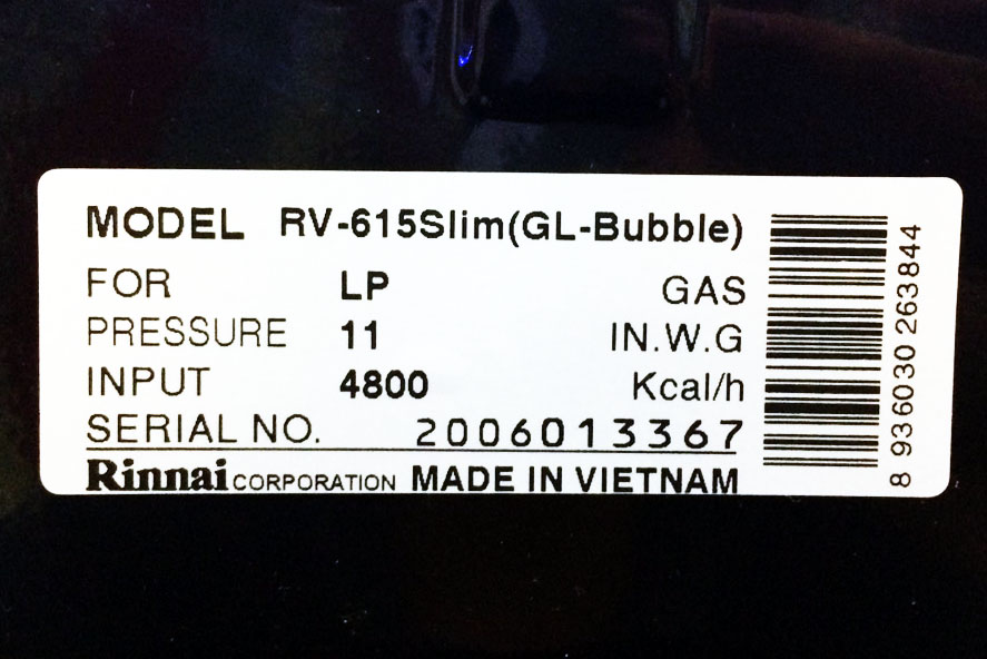 Bếp gas dương Rinnai 615Slim (GL-D)