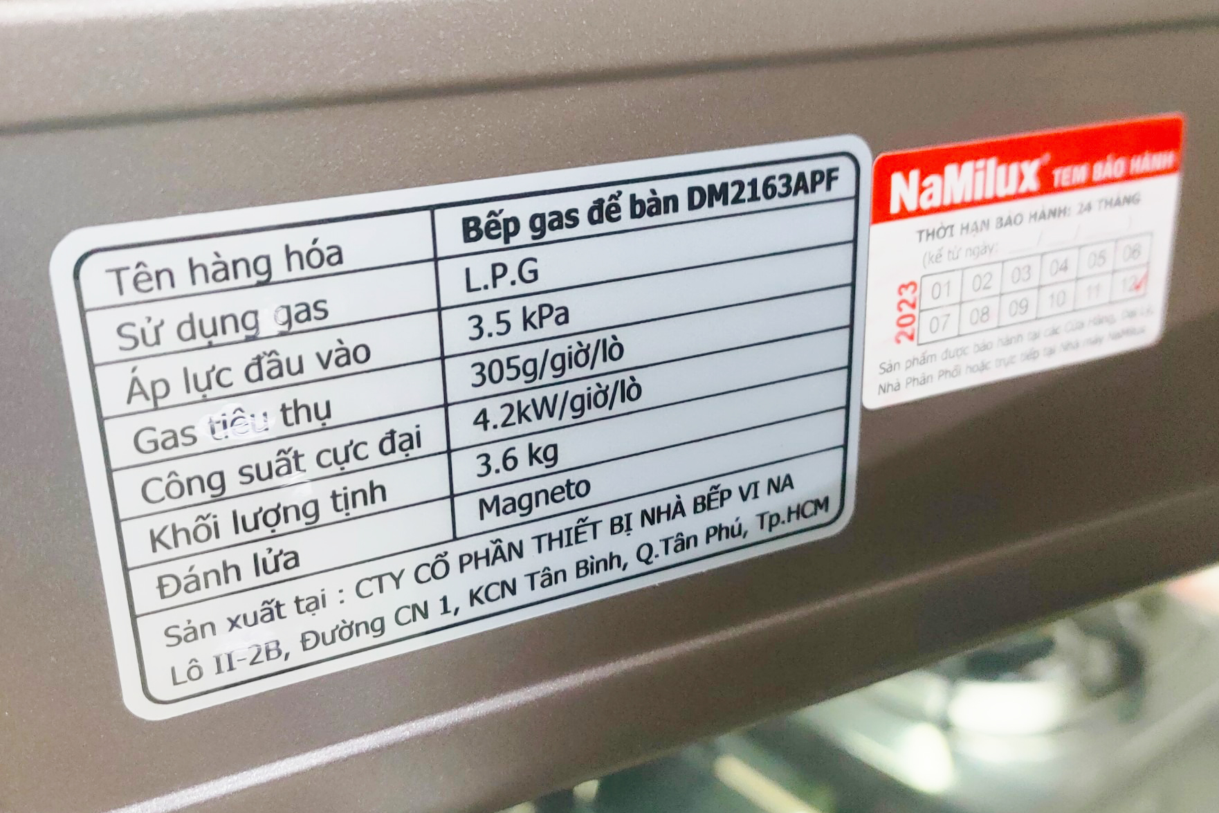 Bếp gas đôi Namilux DM2163APF