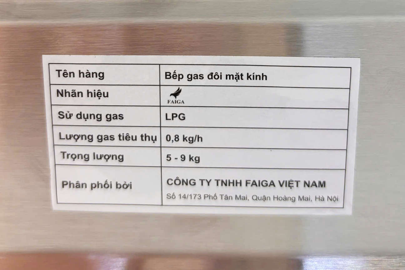 Bếp ga dương kính Faiga F34 HH2