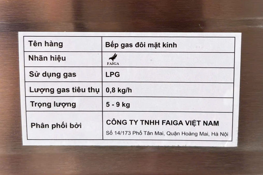 Bếp ga dương kính Faiga F22