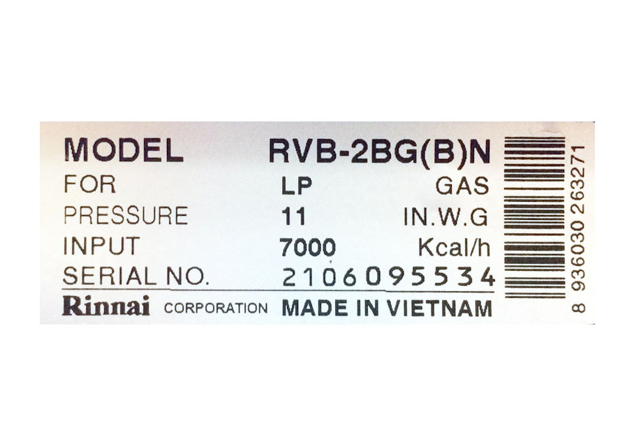 Bếp gas âm Rinnai RVB-2BG(D)N