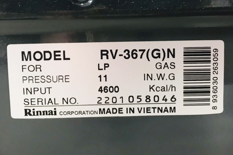 Bếp gas dương Rinnai RV367GN