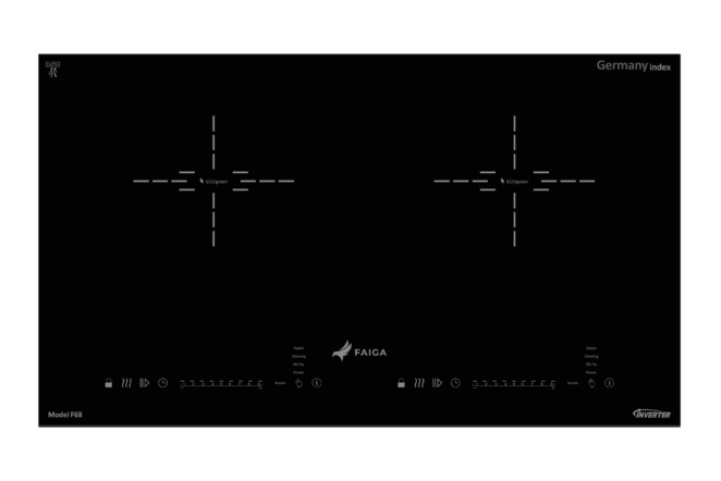 Bếp từ âm đôi Inverter Faiga F68, công suất 4400W