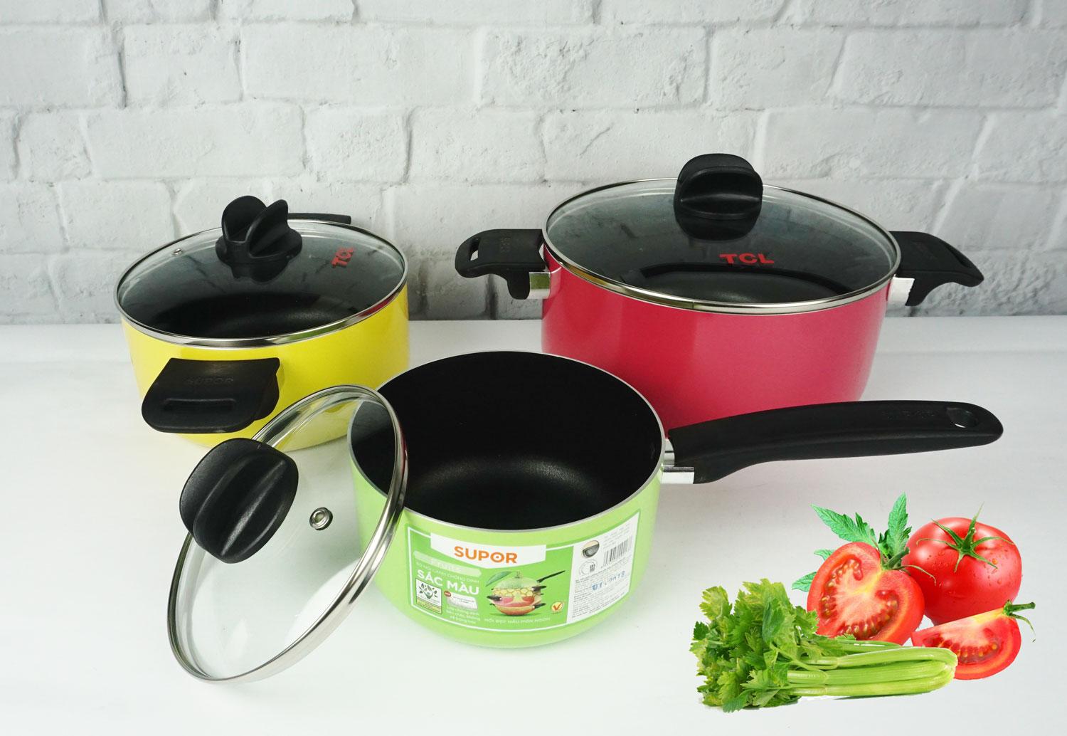 Bộ 3 nồi canh chống dính Fruits Supor S08A-T3