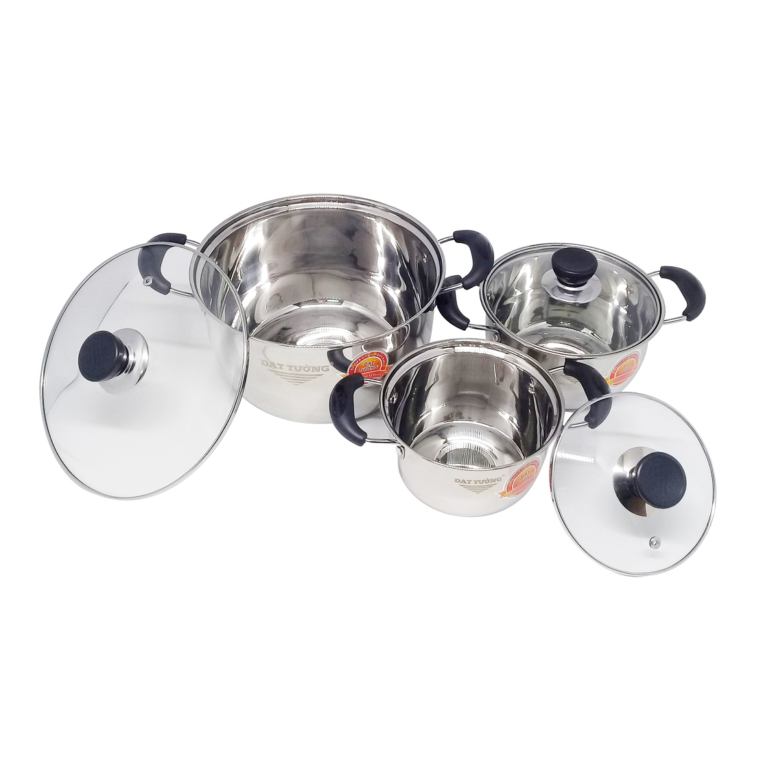 Bộ nồi Đạt Tường inox 3 đáy DTBN3D-04