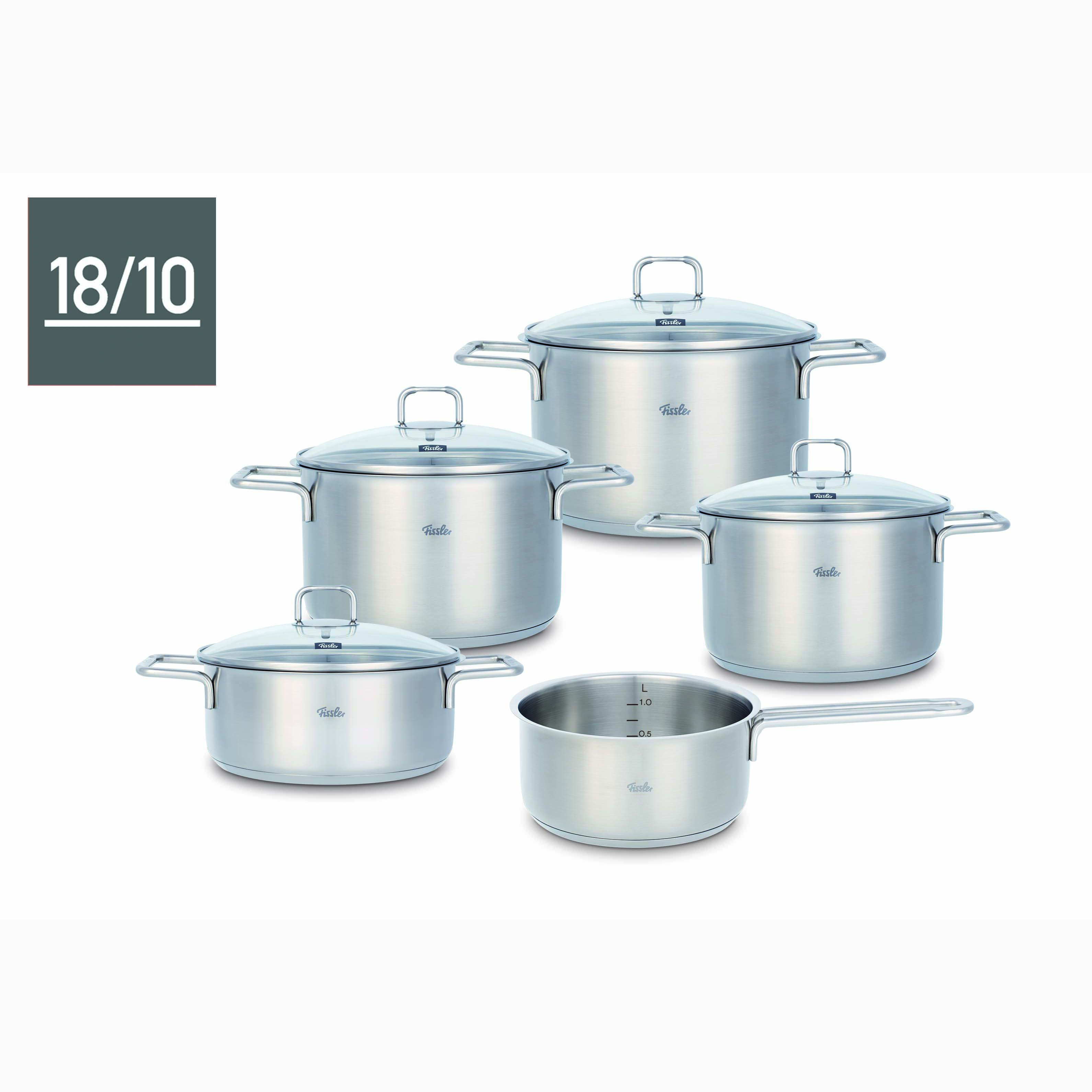 Bộ nồi inox cao cấp Fissler Hamburg 5 món