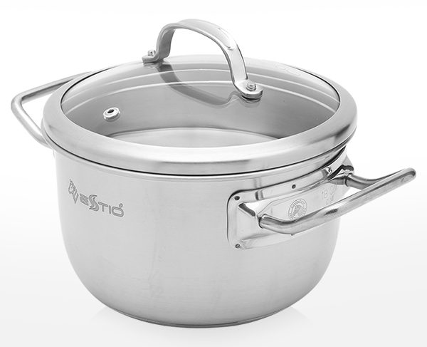 Nồi Inox nắp kính Estio Pro 22cm 162243