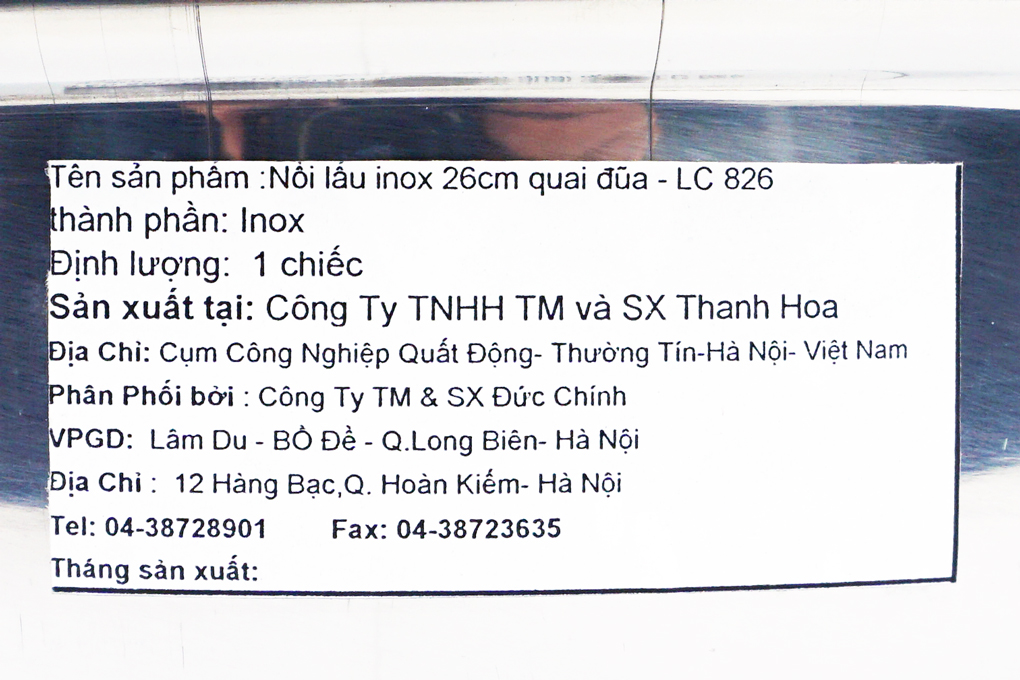 Nồi lẩu Inox Livingcook 26cm 1D LC-826