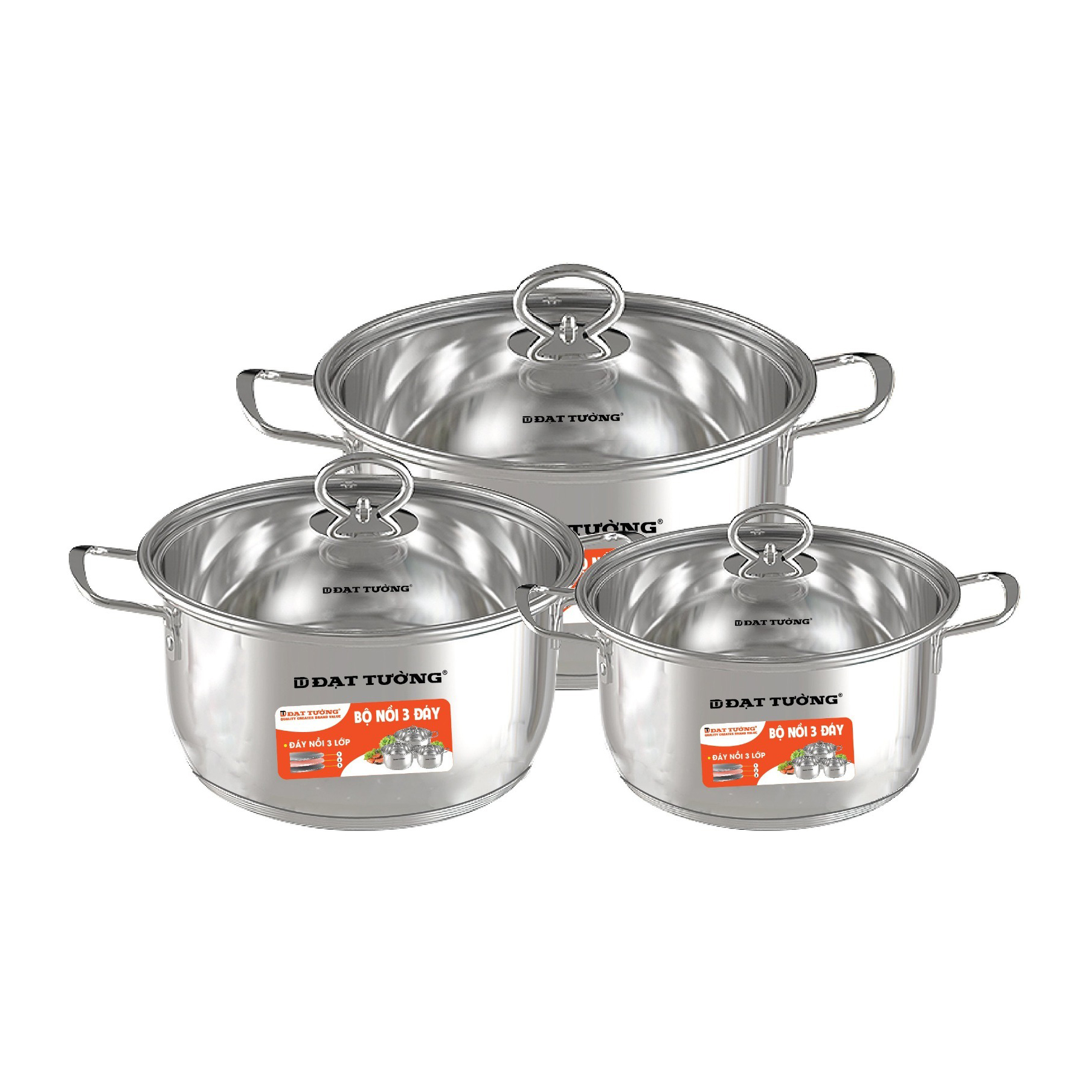 Bộ nồi Đạt Tường inox 5 đáy DTBN05