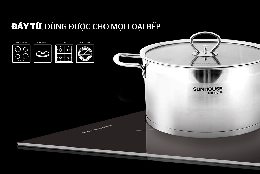 Bộ nồi inox 5 đáy SUNHOUSE MAMA SH784 05