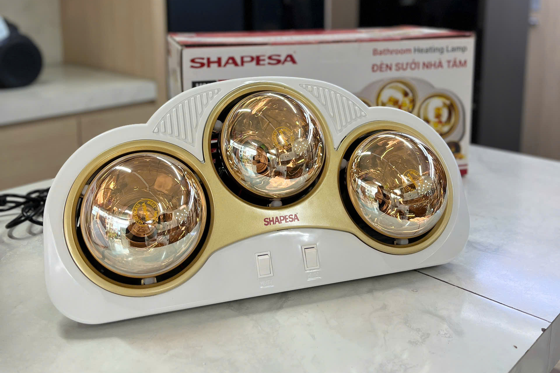 Đèn sưởi nhà tắm Shapesa 3 bóng SH-35S