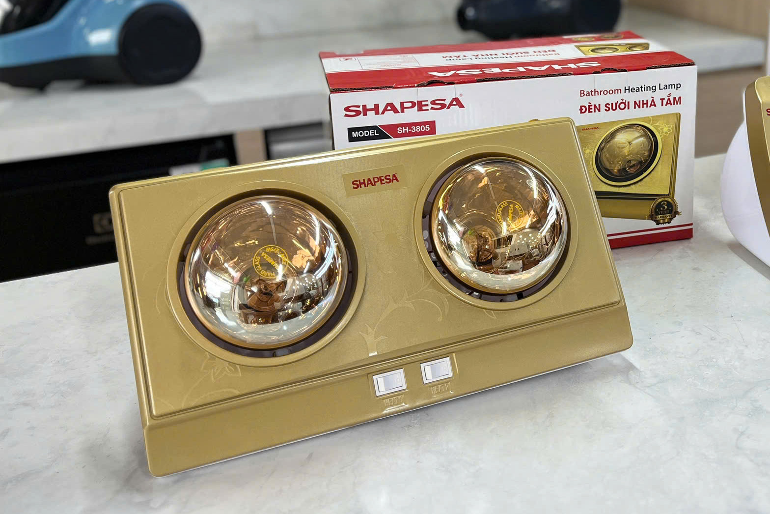 Đèn sưởi nhà tắm Shapesa 2 bóng SH-3805