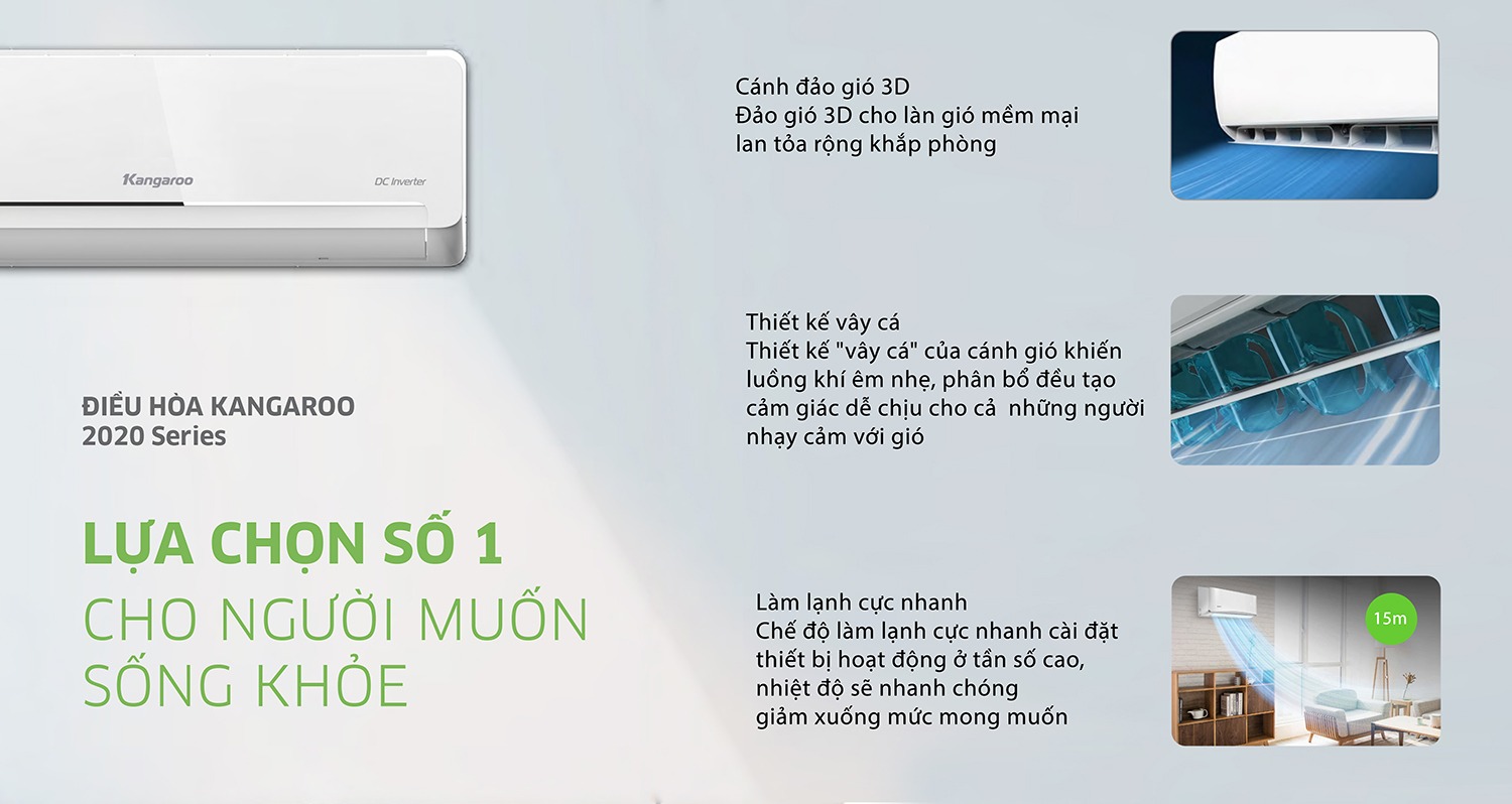 Điều hòa Kangaroo 1 chiều 12000btu KGAC12CN