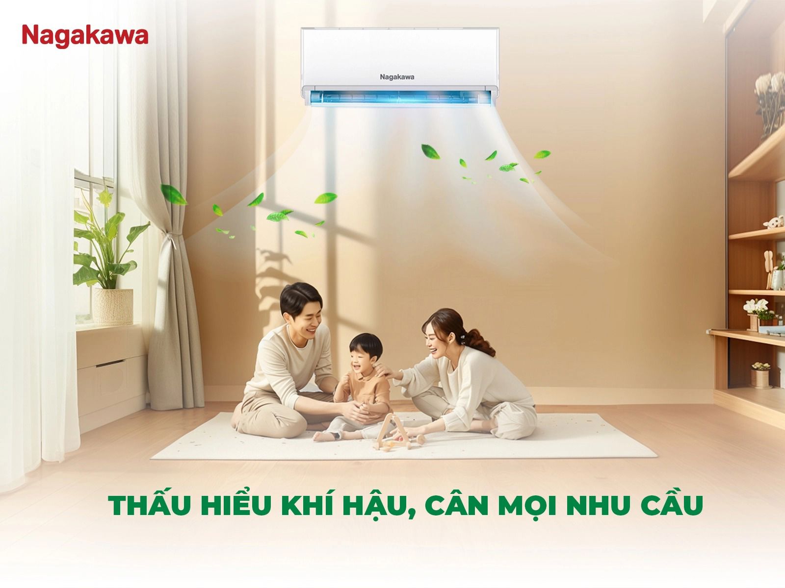 Điều hòa Nagakawa 12000btu NS-C12R2U51 - 1 chiều inverter