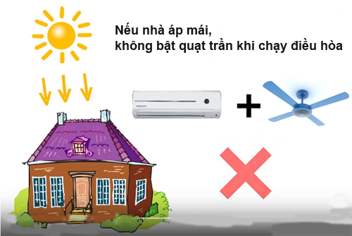 Bật quạt trần khi chạy điều hòa ở các phòng hoặc căn hộ áp mái sẽ làm tốn điện. Ảnh: Australia.