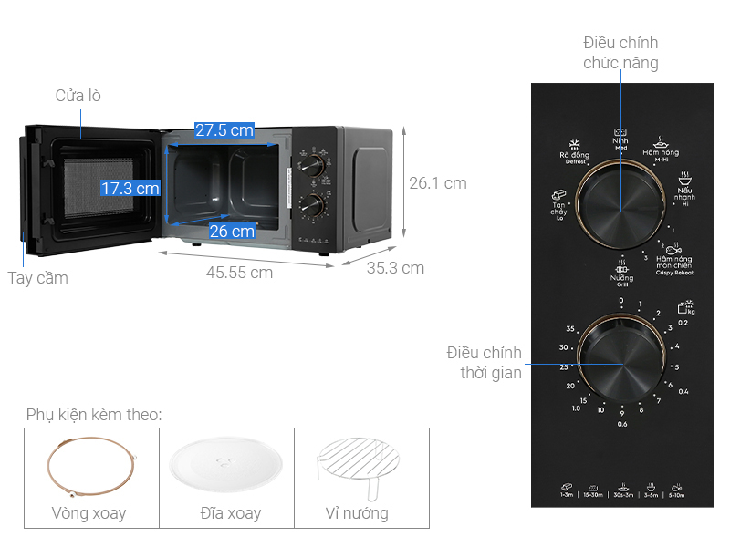 Lò vi sóng Electrolux 20 lít EMG20K22B