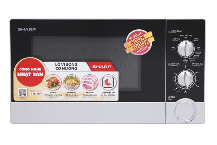 Lò vi sóng Sharp 23 lít R-G302VN-S có nướng