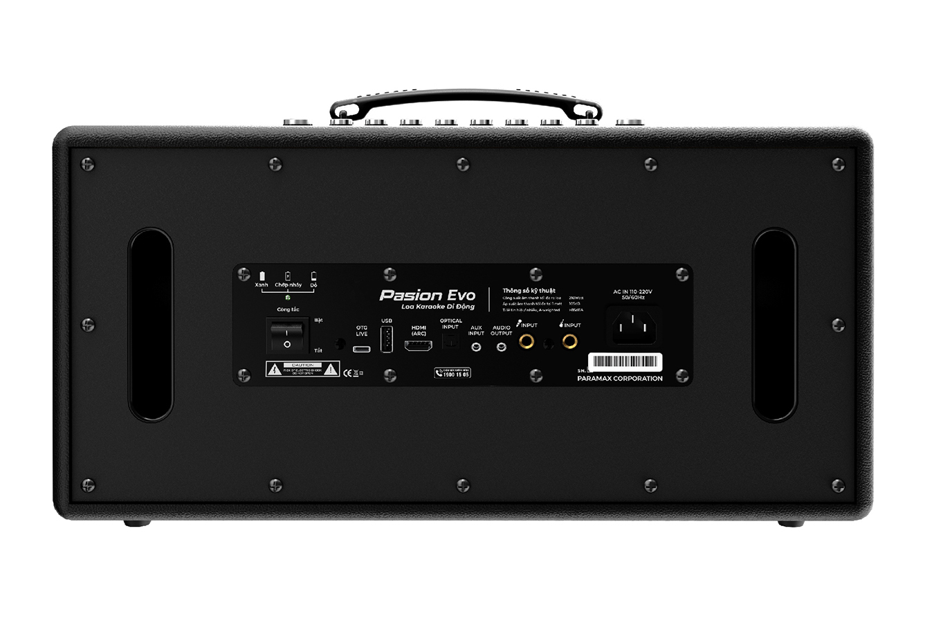 Loa xách tay Karaoke 210W Paramax Pasion Evo